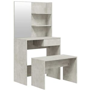 vidaXL Conjunto toucador 74,5x40x141 cm cinzento cimento