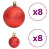 vidaXL Enfeites de Natal 100 pcs 3 / 4 / 6 cm dourado e vermelho-tinto