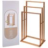 Bathroom Solutions Toalheiro de bambu com 3 var&otilde;es