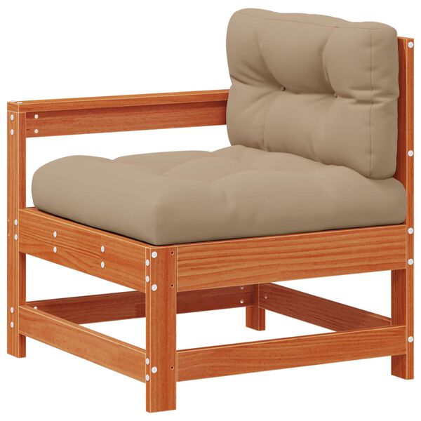 vidaXL Conjunto de Lounge de Jardim 10 pcs Castanho Cera