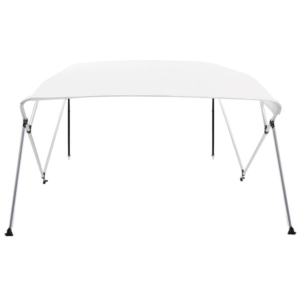 vidaXL Toldo em 4 arcos Bimini 243x196x137 cm branco