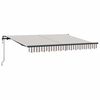 vidaXL Toldo Retr&aacute;til Cinza Claro e Branco 4 x 2 m tecido