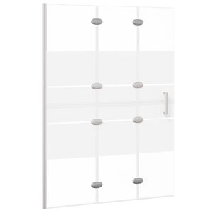 vidaXL Divis&oacute;ria de chuveiro dobr&aacute;vel ESG 100x140 cm branco