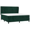 vidaXL Cama com molas/colch&atilde;o 160x200 cm veludo verde-escuro