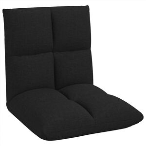 vidaXL Cadeira de ch&atilde;o ajust&aacute;vel Preto Tecido