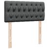 vidaXL Cama box spring com colchão solteiro tecido cinzento-escuro
