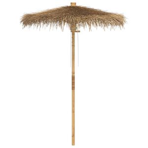vidaXL Guarda-chuva Tiki com dossel de folha de bananeira 150 cm Bambu