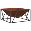 vidaXL Fire Pit Castanho 80 x 80 x 40 cm A&ccedil;o resistente &agrave;s intemp&eacute;ries