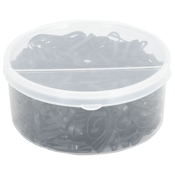 vidaXL El&aacute;sticos para tran&ccedil;as de cavalos 500 pcs silicone preto