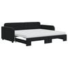 vidaXL Sof&aacute;-cama com gavet&atilde;o e colch&otilde;es 90x190 cm veludo preto