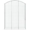 vidaXL Cesto gabião arqueado 150x50x180/200 cm ferro galvanizado