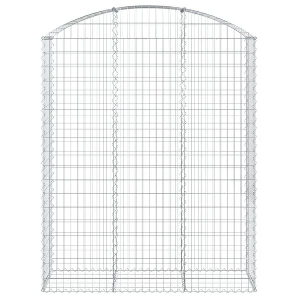 vidaXL Cesto gabião arqueado 150x50x180/200 cm ferro galvanizado