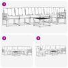 vidaXL Conjunto de Sof&aacute;s para Exterior 7 pcs Natural e Creme