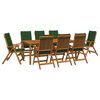 vidaXL Conjunto de jantar de jardim de 9 pe&ccedil;as Natural