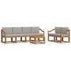 vidaXL Conjunto de Sof&aacute;s para Exterior 7 unid. Cinza Natural e Claro