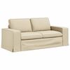 vidaXL Sof&aacute; 2 pcs Creme 182 x 80 x 82 cm tecido