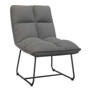 vidaXL Cadeira de lazer c/ estrutura de metal veludo cinzento-claro