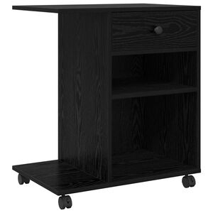 vidaXL Suporte para Impressora Carvalho Preto 60 x 40 x 68,5 cm