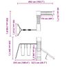 vidaXL Conjunto de brincar para exterior madeira de douglas maci&ccedil;a