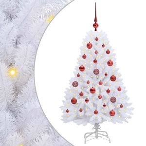 vidaXL &Aacute;rvore de Natal Articulada Artificial Branco 120 cm PVC e A&ccedil;o