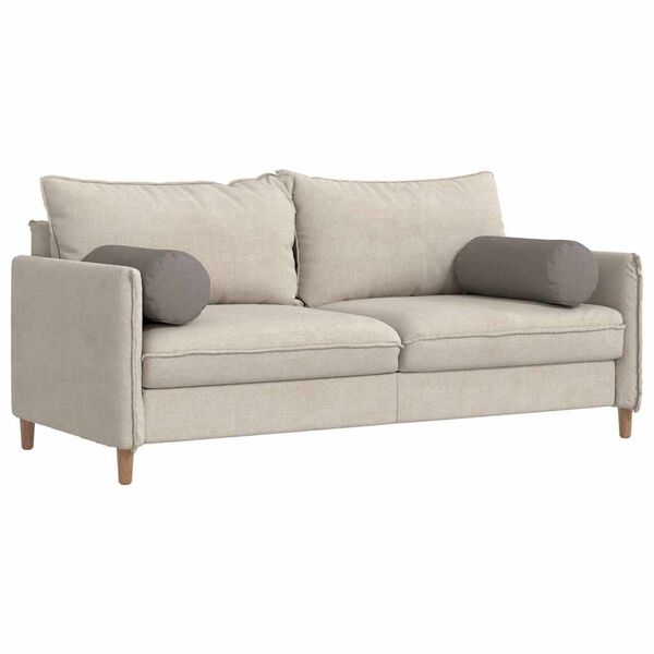 vidaXL Almofadas de Apoio 2 pcs Cinzento-acastanhado Ø 25 x 70 cm