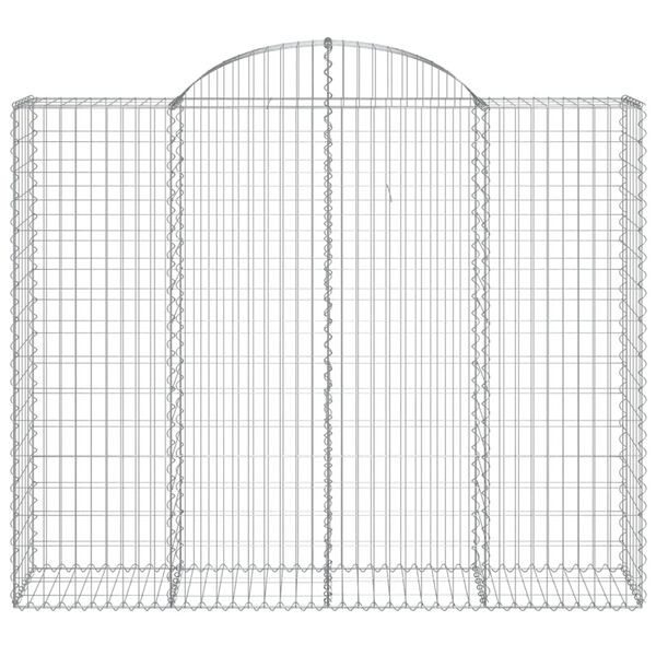 vidaXL Cestos gabião arqueados 11 pcs 200x50x160/180 ferro galvanizado