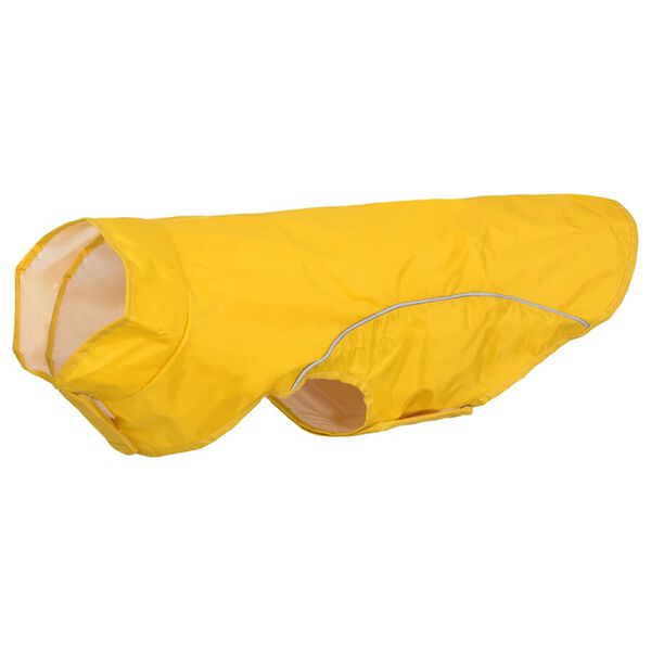 vidaXL Capa de chuva para c&atilde;es com tiras reflectoras amarelo 2XL
