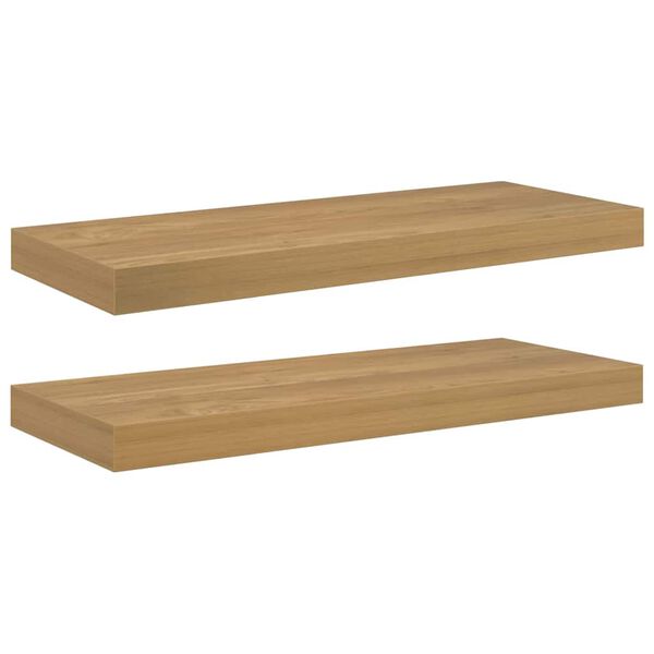 vidaXL Prateleira de Parede 2 pcs Castanho 50 x 23 x 4 cm