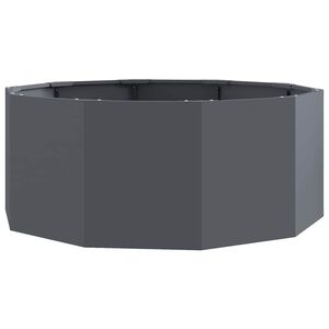vidaXL Floreira Antracite 90 x 90 x 35 cm A&ccedil;o