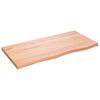 vidaXL Bancada p/ WC 100x50x(2-4) cm madeira maci&ccedil;a tratada castanho