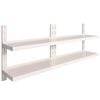 vidaXL Prateleiras de parede suspensas 2 pcs 200x30 cm a&ccedil;o inoxid&aacute;vel