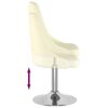 vidaXL Cadeiras de jantar girat&oacute;rias 2 pcs tecido cor creme