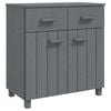 vidaXL Aparador HAMAR 79x40x80 cm pinho maci&ccedil;o cinza-escuro