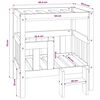 vidaXL Cama para c&atilde;es 65,5x50,5x70 cm madeira de pinho maci&ccedil;a cinza