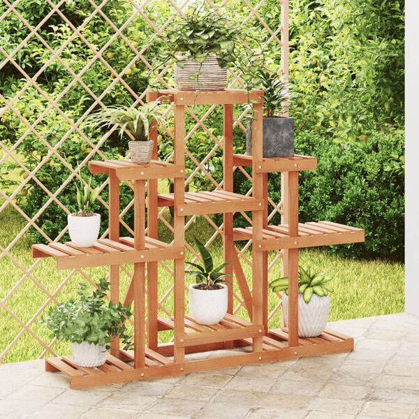 vidaXL Suporte de plantas 110x25x96 cm madeira de abeto maciça