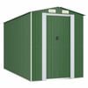vidaXL Abrigo de jardim 192x357x223 cm a&ccedil;o galvanizado verde