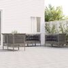 vidaXL 6 pcs conjunto lounge de jardim c/ almofadões vime PE cinzento