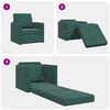 vidaXL Sof&aacute;-Cama 60cm Verde Escuro Veludo