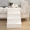 vidaXL Escada p/ animais de estima&ccedil;&atilde;o 40x49x47 cm pinho maci&ccedil;o branco