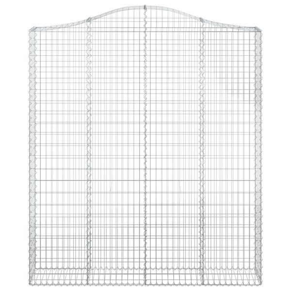vidaXL Cestos gabião arqueados 7pcs 200x30x220/240cm ferro galvanizado