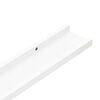 vidaXL Unidade de prateleiras com rebordo 2 pcs 40x9x3 cm MDF branco