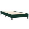 vidaXL Cama com molas sem colch&atilde;o 100x220 cm veludo verde-escuro