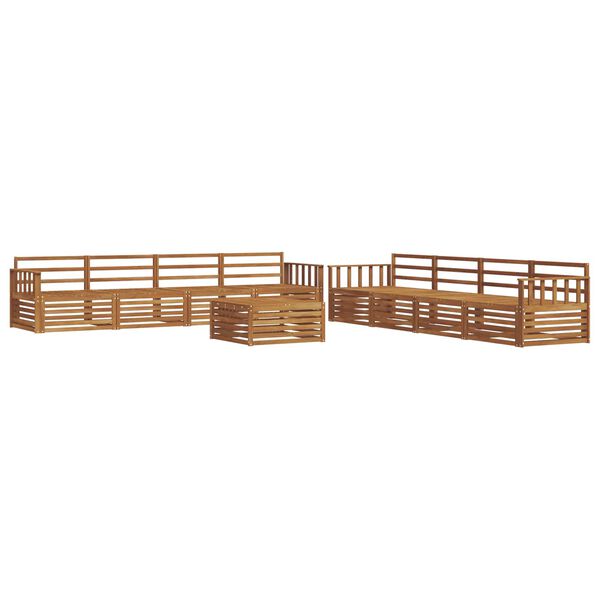 vidaXL Conjunto de Sof&aacute;s para Exterior 9 pcs Natural