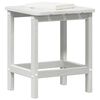 vidaXL Mesa Lateral Adirondack Branco 38 x 38 x 46 cm HDPE