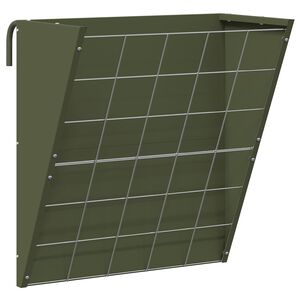 vidaXL Comedouro Suspenso de Feno Verde-Azeitona 61 x 33 x 66 cm 5 kg