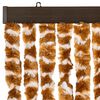 vidaXL Cortina anti-insetos 90x200 cm chenille ocre e branco