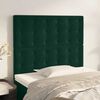 vidaXL Cabeceira Verde Escuro 80x5x118/128 cm Veludo