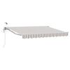 vidaXL Toldo Retr&aacute;til El&eacute;trico Cinza Claro e Branco 4 &times; 3 m
