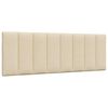 vidaXL Almofad&atilde;o de cabeceira Hanko 140 cm tecido creme