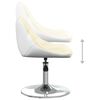 vidaXL Banco de bar couro artificial cor creme e branco